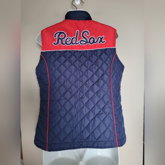 Genuine Merchandise Quilted Vest in Navy and Red Women Red Sox, Size Small - Picture 2 of 4